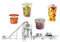 Machine à emballer à grande vitesse de cachetage de remplissage de tasse de caisse de plastique/papier de 2 /4/6/8 lignes pour les fruits congelés
