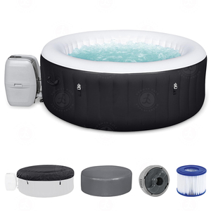 Nueva Tendencia en Spas Inflables, Jacuzzi Cuadrado/Redondo, Spa Portátil, Modelo para 2-4 Personas, Bañera de Hidromasaje Inflable para Exteriores - Product Image 3