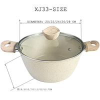 Ensemble de batterie de cuisine à induction moderne personnalisé, aspect granit classique, en aluminium forgé, antiadhésif, comprenant poêle à frire et casserole, 4 pièces, avec poignées en bakélite