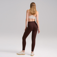 Legging Yoga Wanita Polos Pinggang Tinggi Panjang Hingga Mata Kaki Celana Olahraga Bahan Stretch 4 Arah Anti Lembab Tahan Luntur untuk Gym
