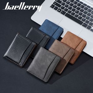 Baelberry Men's Short Wallet Minimalist Snap Clasp Card Holder Multi Color Business Card <b>Case</b> Everyday Use - Product Image 4
