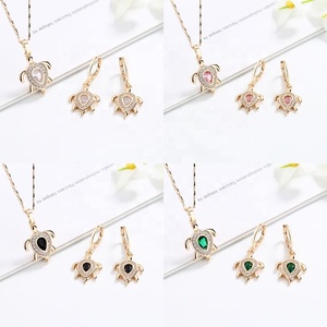 Parures de bijoux de mariage tendance en zircon plaqué or 18 carats pour la vente en gros - Product Image 5