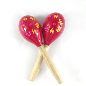 Martillos de arena de percusión Orff de madera con patrón de bosque de cocos, par para aprendizaje musical y entrenamiento de ritmo - Product Image 2