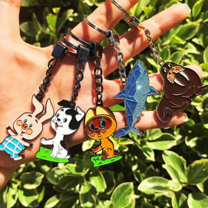 Cute Keyring Metal Keyring Set Promotion Metal <b>Keychain</b> Customization Personalized Soft Hard Enamel <b>Keychain</b> - Product Image 3