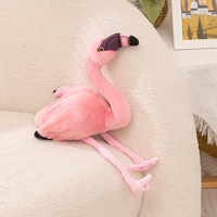 Peluche Flamant Rose Doux en Velours Cristallin Anti-Stress Tailles Personnalisées - Cadeau Confortable ou Décoration Mignonne pour la Maison