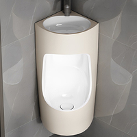 Urinoir mural compact à jet siphonique avec capteur, pour coin de lavabo, avec siphon d'évacuation intégré, pour toilettes commerciales