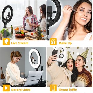 Anneau lumineux de photographie 14 pouces selfie <span class=keywords><strong>tiktok</strong></span> lumière de remplissage vidéo 18 pouces 21 pouces anneau lumineux led avec support audio lumières rondes - Product Image 5