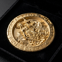 Pièce de monnaie de défi VCA vintage de luxe plaquée, en métal argenté de type lingot, style bijou, ornement de décoration intérieure