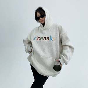 Fabricants de vêtements personnalisé unisexe 100% coton sweat à capuche surdimensionné broderie à capuche avant Logo pour femmes hiver automne utilisation - Product Image 6