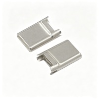 Conector Macho USB Tipo C de 16 Pines, 0.8mm, Carcasa Anti-Rotura Estampada, para Ensamblaje de Cables (Modelo USB-3218)