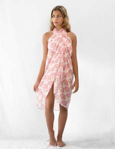 Sarong Custom Design digitale stampa trasparente cotone Cover-Up Sarong Wrap per spiaggia - Product Image 4