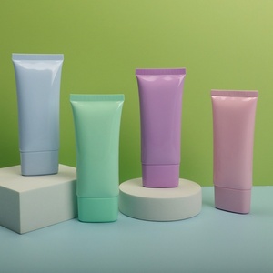 Tube plat en plastique vide personnalisé avec impression couleur du logo pour crème pour le visage, lotion pour la peau, cosmétiques, tubes souples à presser pour l'emballage - Product Image 6