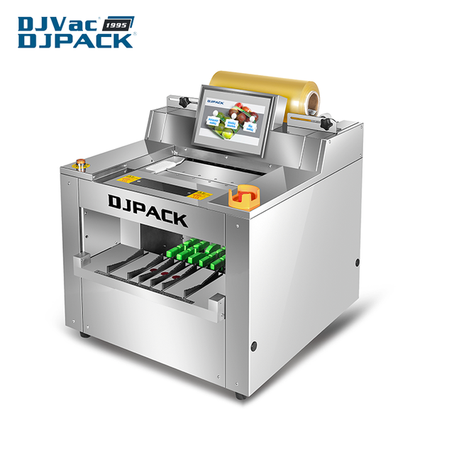 304 Stainless Steel Bench Type Semi-Auto Tray Wrapper Wrapping Machine for Food