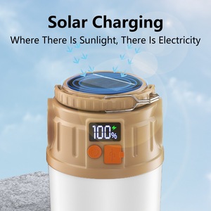 Smiling Shark Camping <b>Light</b> <b>Led</b> <b>Usb</b> Rechargeable Solar Powered Outdoor Lamp - Product Image 2