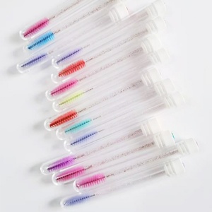 Mascara nettoyant pour cils, brosse à cils, brosse à cils, logo de marque privée Pinky leem, paillettes de cristal, outil pour extensions de cils - Product Image 4