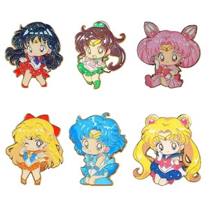 Spilla in plastica a forma di coniglio di fuoco con personaggi dei cartoni animati Sailor Moon Lizi Mizuno Ami Akino Minako per accessori per bambole - Product Image 5