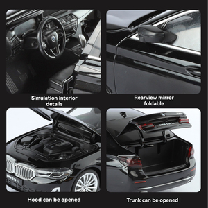 Modelo de coche BMW 530 LI 1:18 oficialmente autorizado, modelo de coche de aleación, coches de simulación, colección de coches de metal, modelo de vehículo de juguete, exhibición BWM - Product Image 5