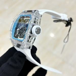 Relojes Deportivos Mecánicos de Diseño de Alta Calidad en Oferta con Caja de Cristal Azul - Product Image 5