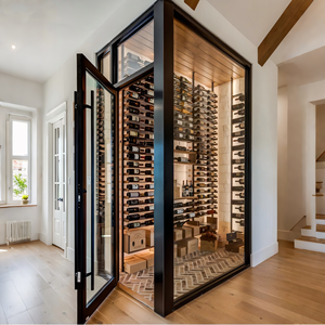 Viphonya Walk in Wine Rack Cabinet Refrigerator Custom Stainless Steel Racks Storage Cellar for Hotel Custom Wine Refrigerators - Product Image 1