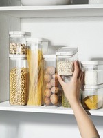 Ensemble de récipients hermétiques pour l'organisation de la maison-9 pièces Le plus grand ensemble de serrures à rabat avec plus de capacité-Plastique sans BPA Dr