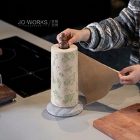 Support de serviettes en papier en noyer et marbre sculpté à la main, porte-mouchoirs de comptoir pour table à manger, salon, cuisine