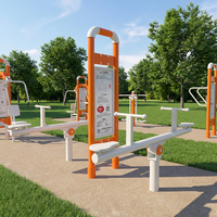 Balancín de Acero Galvanizado para Exteriores con Doble Columna, Espacio de Seguridad de 230 mm, Equipo de Fitness Resistente para Parques y Comunidades