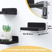 Petite étagère flottante moderne 4x4 pouces, légère, durable, facile à installer, en bois, à fixer au mur, classique, mini, gain de place, étagères de rangement