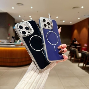 <span class=keywords><strong>Coque</strong></span> de téléphone magnétique en aluminium support de caméra acrylique couverture arrière mobile pour tous les types de téléphone 14 16 Pro Max 12 Pro - Product Image 4