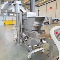 Machine de revêtement automatique de viande à soufflerie réglable, directe usine, pour nuggets de poulet et galettes de burger
