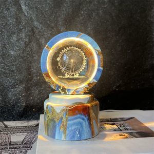 High Quality <strong>Crystal</strong> <strong>Ball</strong> Souvenir Gifts <strong>Crystal</strong> <strong>Ball</strong> 3D <strong>Inside</strong> Carving Home Small Night Light - Product Image 2