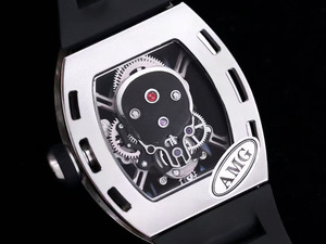 Orologio Sportivo Meccanico Automatico da <span class=keywords><strong>Uomo</strong></span> Edizione Limitata Personalizzato 052 in Argento Lucidato a Ghiaccio con Tourbillon e Vetro Zaffiro Scheletrato - Product Image 5