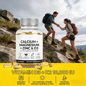 Capsules de <span class=keywords><strong>Vitamine</strong></span> D3 Calcium Magnésium Zinc de la Société State-owned Capital Ca Mg Zn, 100 000 UI, Complément pour le soutien articulaire et immunitaire, Calcium osseux, Magnésium, Zinc, <span class=keywords><strong>Vitamine</strong></span> - Product Image 5