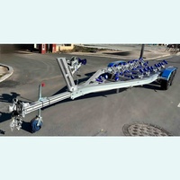 Remorque de bateau en aluminium HOIRO à double essieux robuste de 27 pieds, rouleaux oscillants, frein hydraulique, VIN&DOT&CE, transporteur de bateau de pêche, 2835 kg