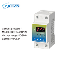 Voltmeter Elektronik Satu Fasa LED Proteksi Batas Dapat Diatur Regulator Tegangan Otomatis 220V AC 63A 10 KVA Tembaga PC