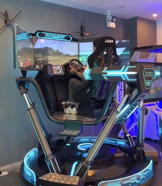Coin Operated Virtual Games Triple Screen Real Drive Arcade Machine Driving Simulator Motion 6 Dof 3 Screens Racing Simulator