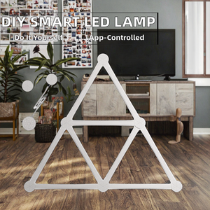 Nhà thông minh DIY hiện đại dẫn kết hợp đèn USB điện Wifi điều khiển bằng giọng nói lượng tử Mạng ánh sáng màu đỏ ABS cơ thể miễn phí nối ứng dụng - Product Image 2