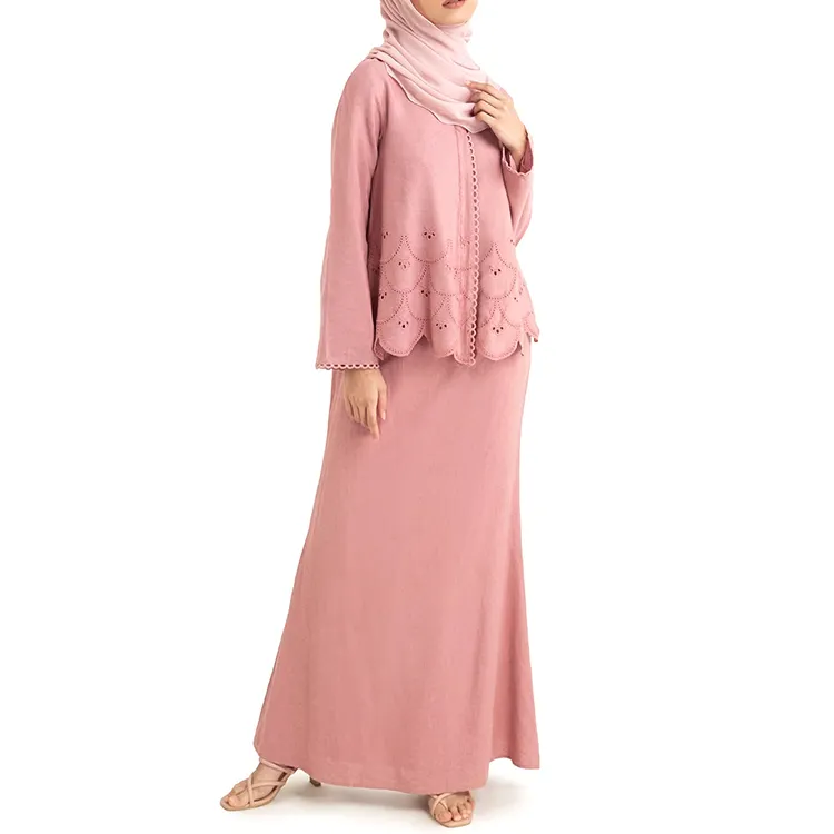 Abiti Casual islamici moderni Baju Muslimah top da donna e gonne foderate Set da due pezzi da donna Outfitsutfit all'ingrosso alla moda