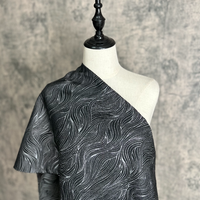Kain Brokat Jacquard 100% Poliester Motif Bunga Kain Celup Benang Tekstil Tenun untuk Gaun JSB-1099F