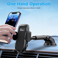 Support de téléphone portable flexible et réglable à 360° en ABS pour voiture, support multifonctionnel pour pare-brise et tableau de bord