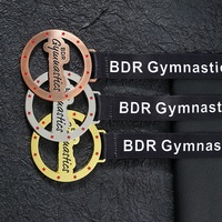Médaille de gymnastique rythmique découpée en cuivre doré et argent logo en émail étoile médaille de danse pour enfants