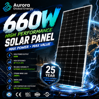 Module solaire photovoltaïque premium 660W, compatible avec les commandes en gros et les exigences de distribution mondiale