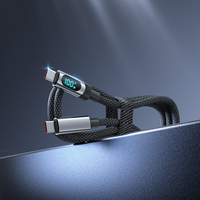 Câble de charge numérique 240W avec affichage, tressé, indicateur de puissance, cordon de charge rapide, transfert de données haute puissance, A/C vers C/L