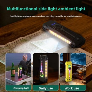 2026年新型EDC RGB懐中電灯 LEDトーチ フラットスリムデザイン ペンクリップ付き 磁気充電式 高ルーメン アウトドア作業用 緊急ライト - Product Image 3