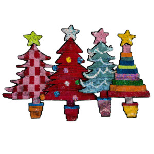 Patchs thermocollants personnalisés en tissu brodé avec sequins, motif sapin de Noël, cœur, dessin animé, couleur et logo sur mesure - Product Image 4