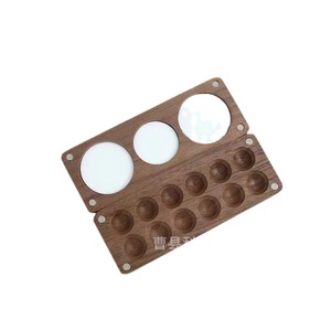 Palette à peinture en bois Keyao, rectangulaire, 12, 16, 24 compartiments, fournitures d'art pour aquarelle - Product Image 5