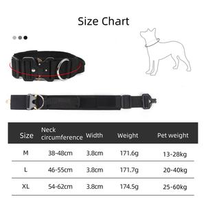 Moderne nylon hondenhalsband met eenvoudig verstelbaar ontwerp, solide stijl, trainings-, tactische en luxe hondenhalsbanden - Product Image 4