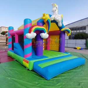 Kids outdoor party jumping <b>bounce</b> house combo slide castillo hinchable inflatable unicorn bouncy <b>castle</b> - Product Image 3