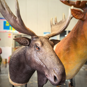 Tête de renne animatronique chantante pour décoration de Noël, modèle animal pour intérieur/extérieur, centre commercial - Product Image 2