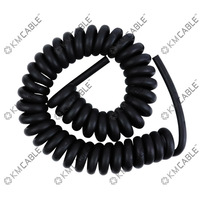 Câble électrique flexible en spirale pour machine industrielle, 2, 3, 4, 5, 6 conducteurs, en PVC, PU, PUR, caoutchouc, câble enroulé, câble à ressort