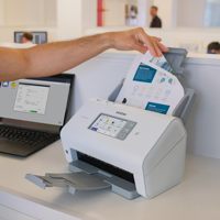 Escáner de Documentos B-rother Ads 4900w con Interfaz USB, Tipo CIS, Velocidad de Escaneo de 60 ppm, Color Blanco, Garantía de 1 Año, Stock A4, 1200 dpi